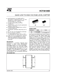 Datasheet HCF40109BEY производства STMicroelectronics
